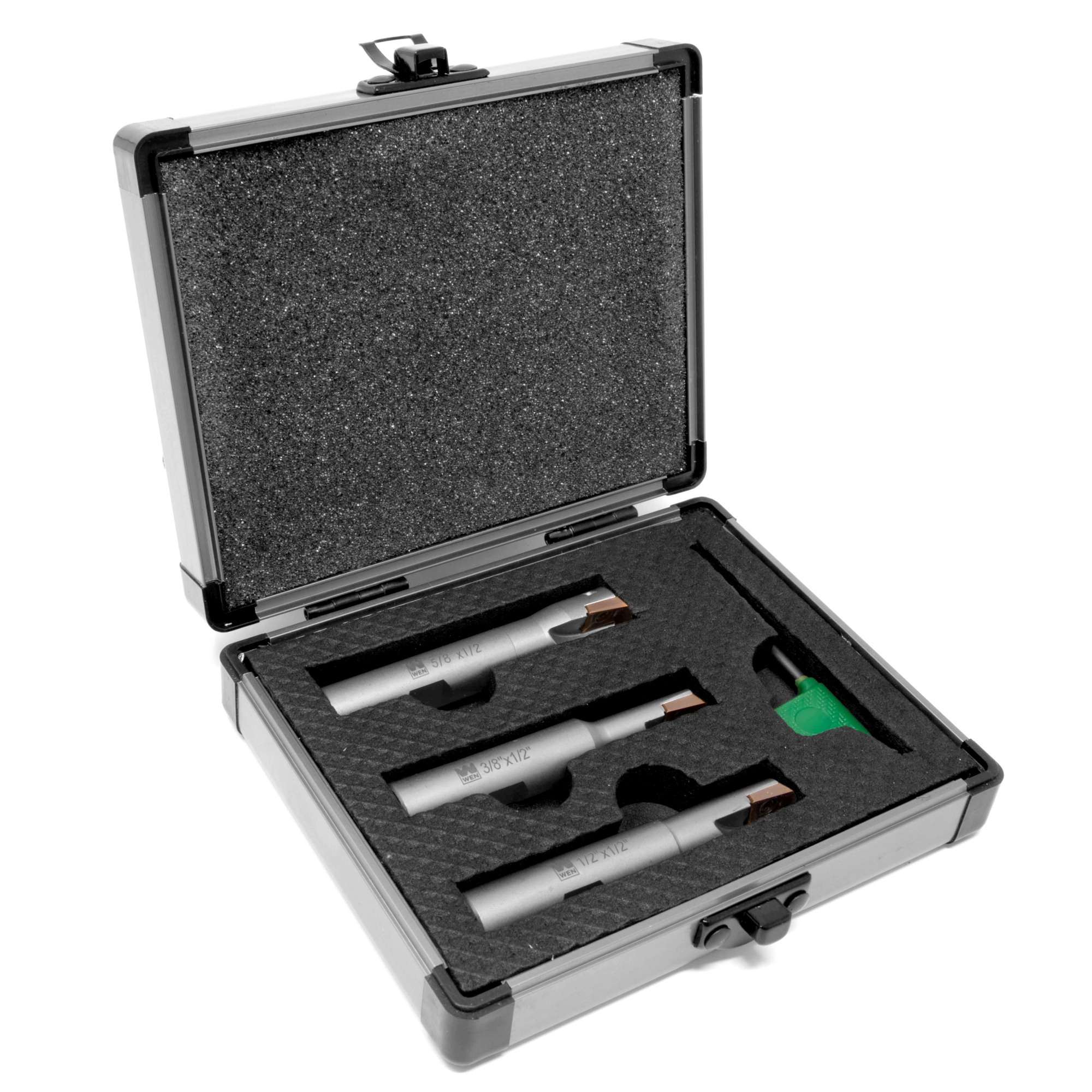 WEN 3-Piece 90-Degree Square Shoulder End Mill Set - 3/8in., 1/2in., 5/8in., Carbide Inserts, Model# DB003E
